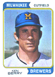 1974 Topps Baseball Cards      163     Ken Berry